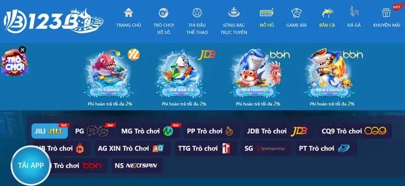 Trò chơi nổi bật tại 123B